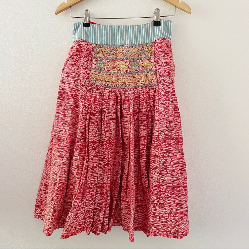 Noa Noa Elena Embroidered Skirt - Red Blue